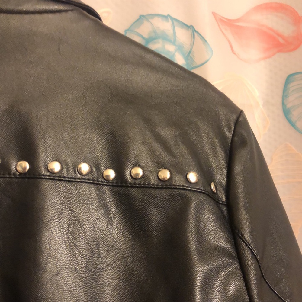 NWOT faux leather embroidered jacket - Picture 8 of 12